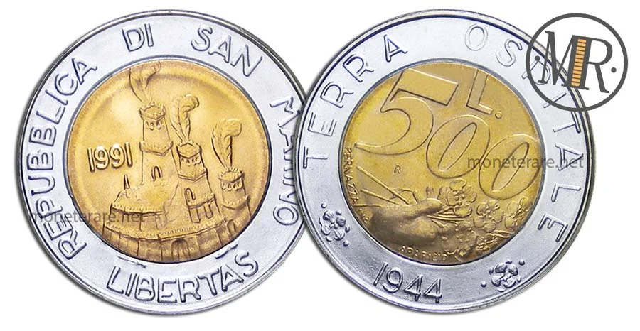 1991 500 Lire San Marino