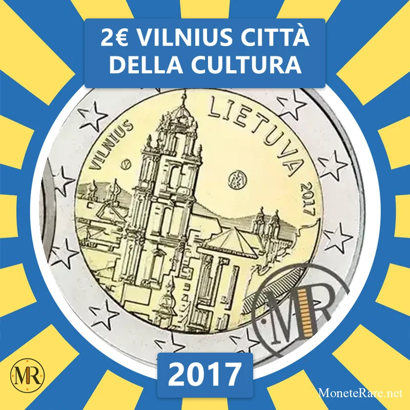 Litauen 2€ Vilnius Kulturstadt 2017 (Münzfoto)