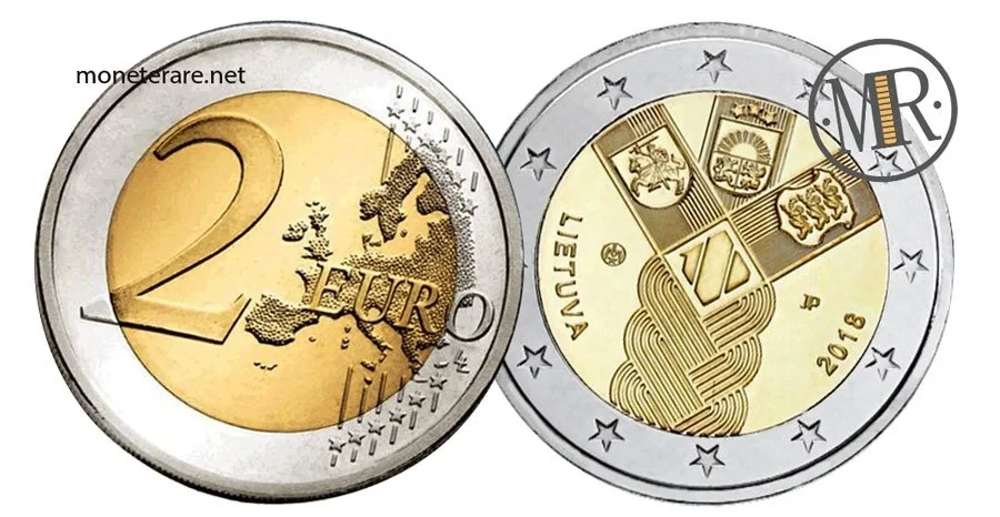 2-Euro-Gedenkmünze Litauen 2018 Baltische Staaten