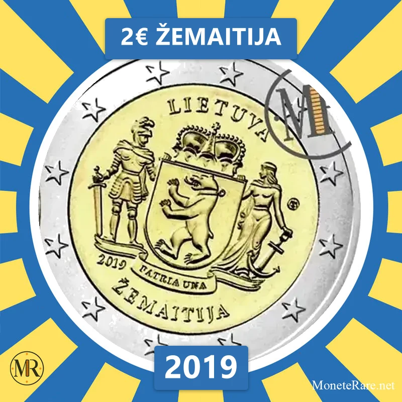 Litauen 2€ Žemaitija 2019 (Münzfoto)