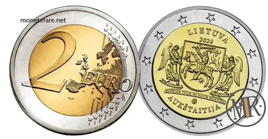 2-Euro-Gedenkmünze Litauen 2020 Aukštaitija