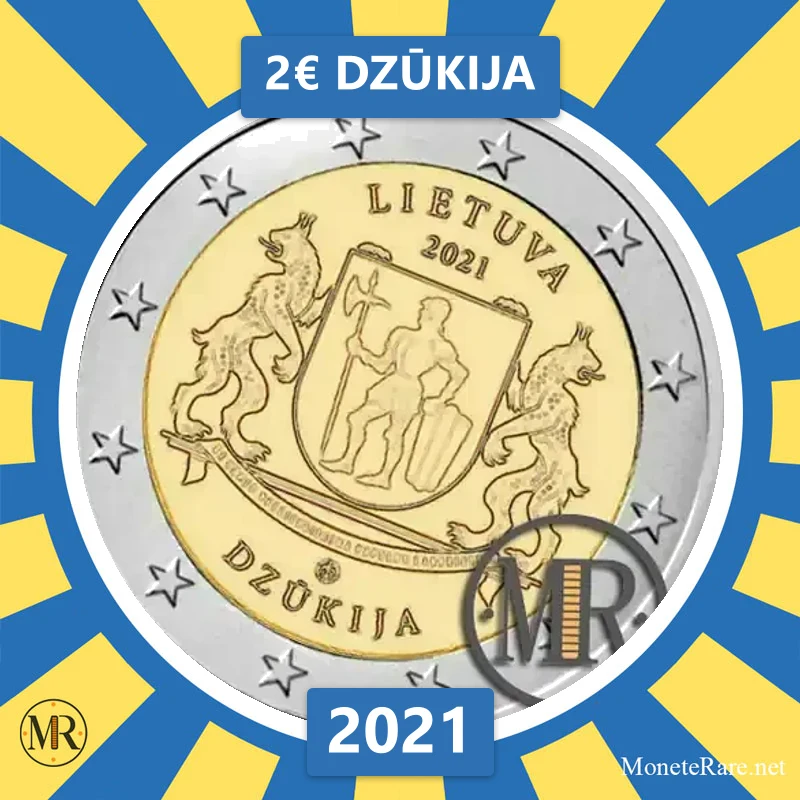 Litauen 2€ Dzūkija 2021 (Münzfoto)