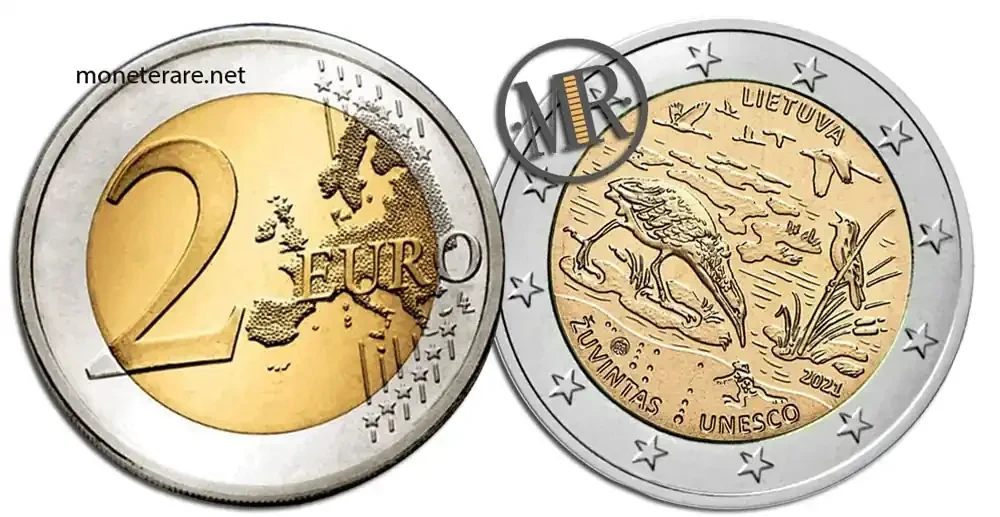 2 Euro Commemorativi Lituania 2021 UNESCO