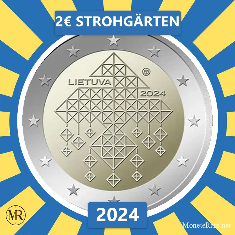Litauen 2€ Strohgärten 2024 (Münzfoto)