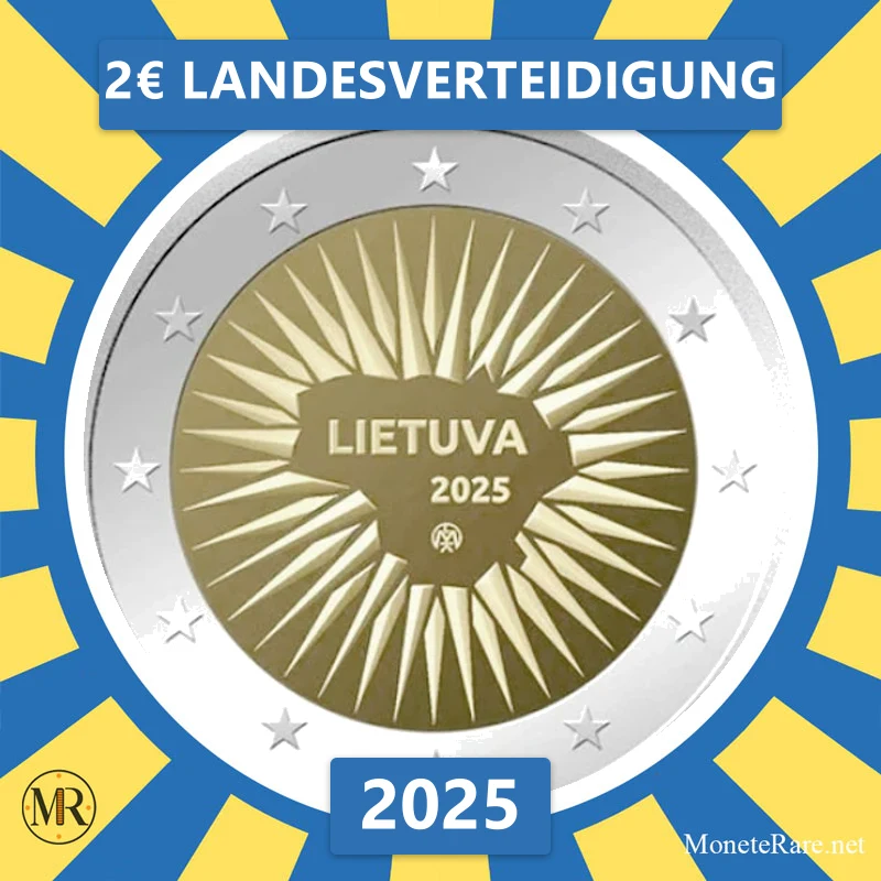 Litauen 2€ Landesverteidigung 2025 (Münzfoto)