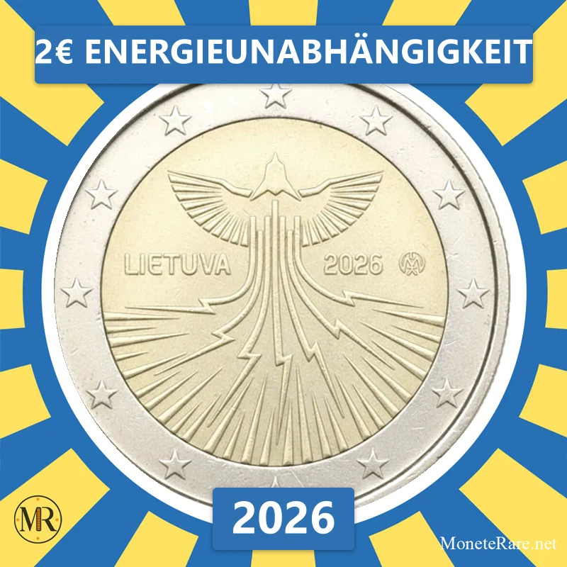 Litauen 2€ Energieunabhängigkeit 2026 (Münzfoto)