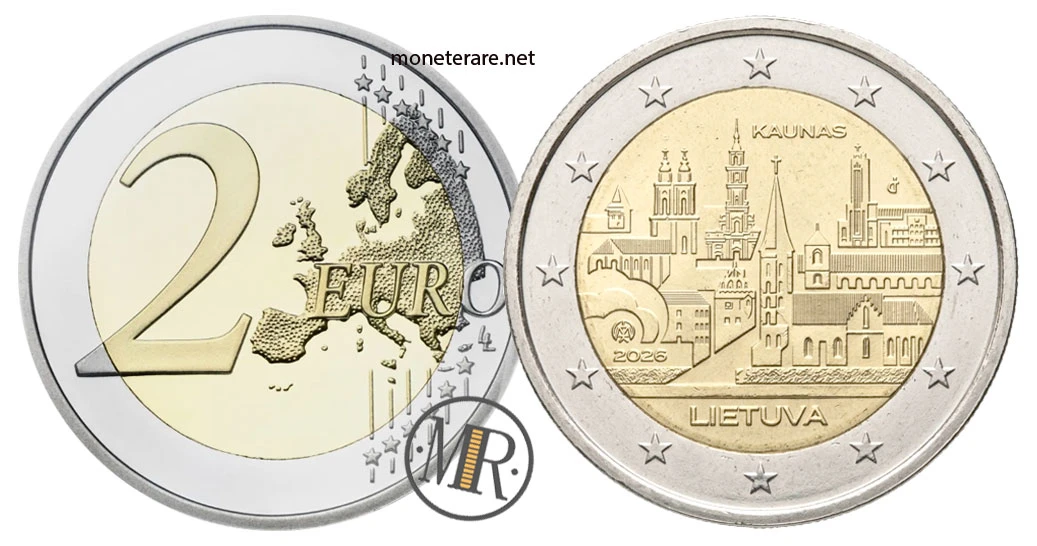 Litauen 2-Euro-Gedenkmünze 2026 – Kaunas