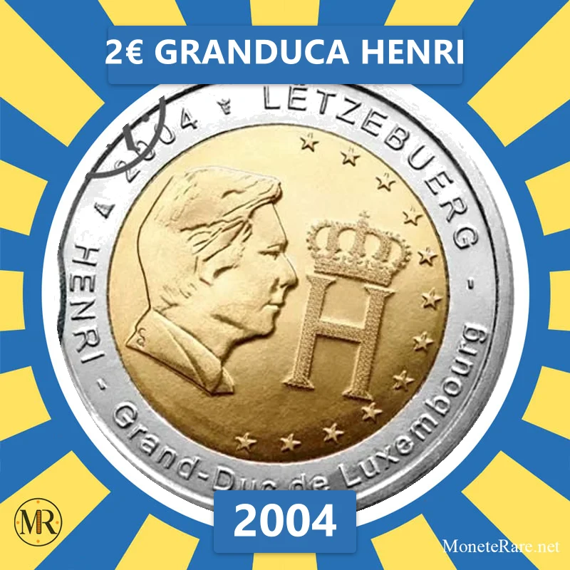 Luxemburg 2€ Granduca Henri 2004 (Münzfoto)