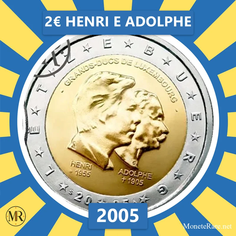 Luxemburg 2€ Henri e Adolphe 2005 (Münzfoto)