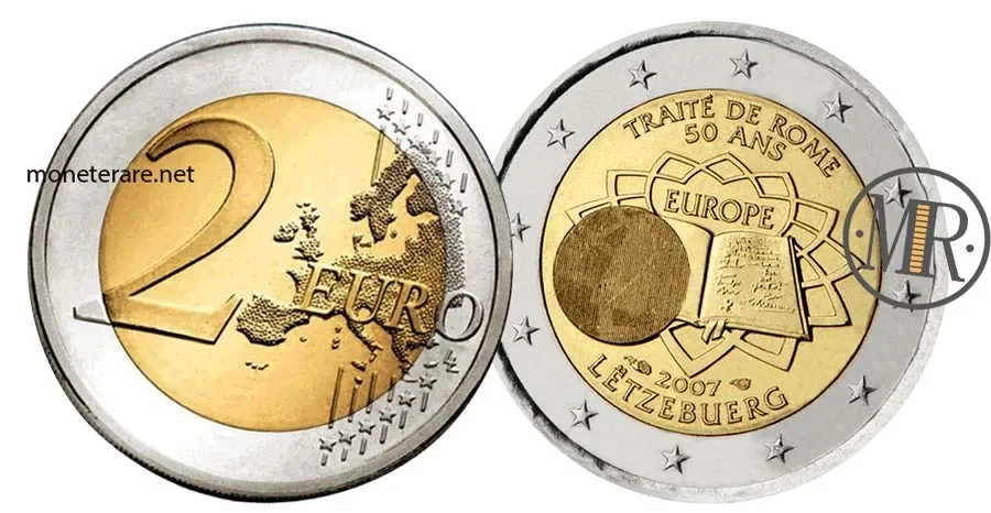 2-Euro-Gedenkmünze Luxemburg 2007 Römische Verträge (Luxembourg - Letzebuerg)