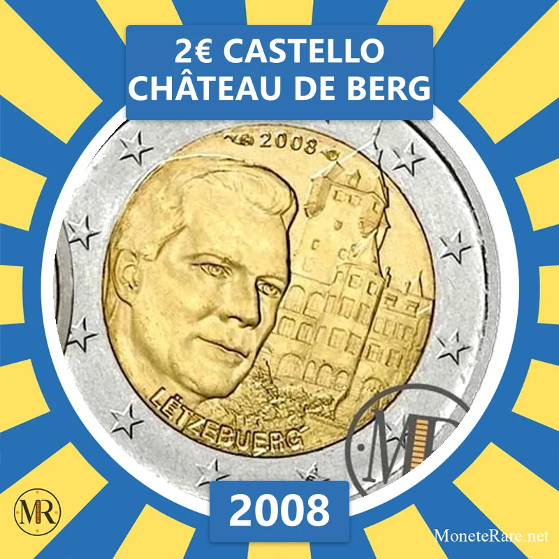 Luxemburg 2€ Schloss Château de Berg 2008 (Münzfoto)