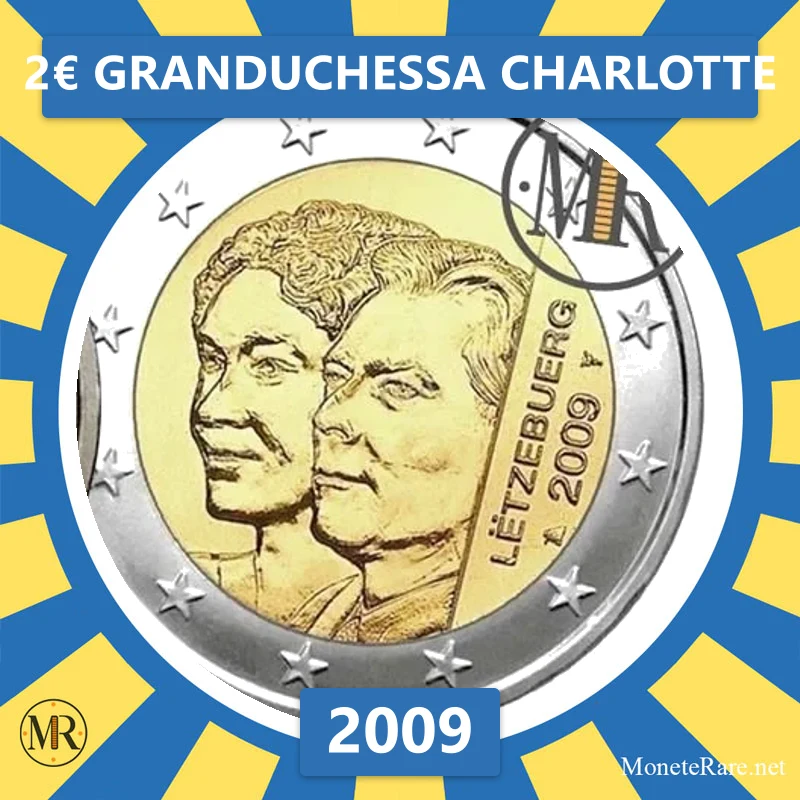 Luxemburg 2€ Granduchessa Charlotte 2009 (Münzfoto)