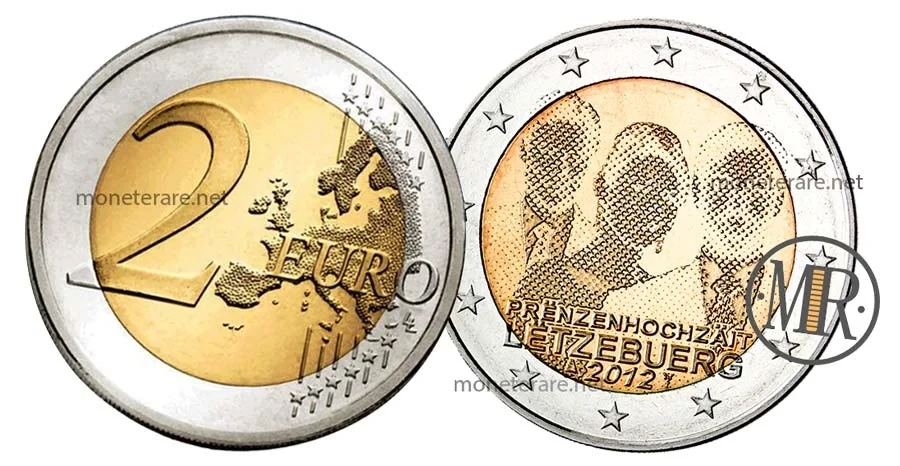 2-Euro-Münze Luxemburg 2012 Gedenkmünze zur Hochzeit von Guillaume und Stephanie