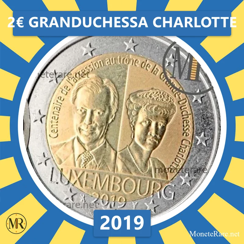 Luxemburg 2€ Granduchessa Charlotte 2019 (Münzfoto)