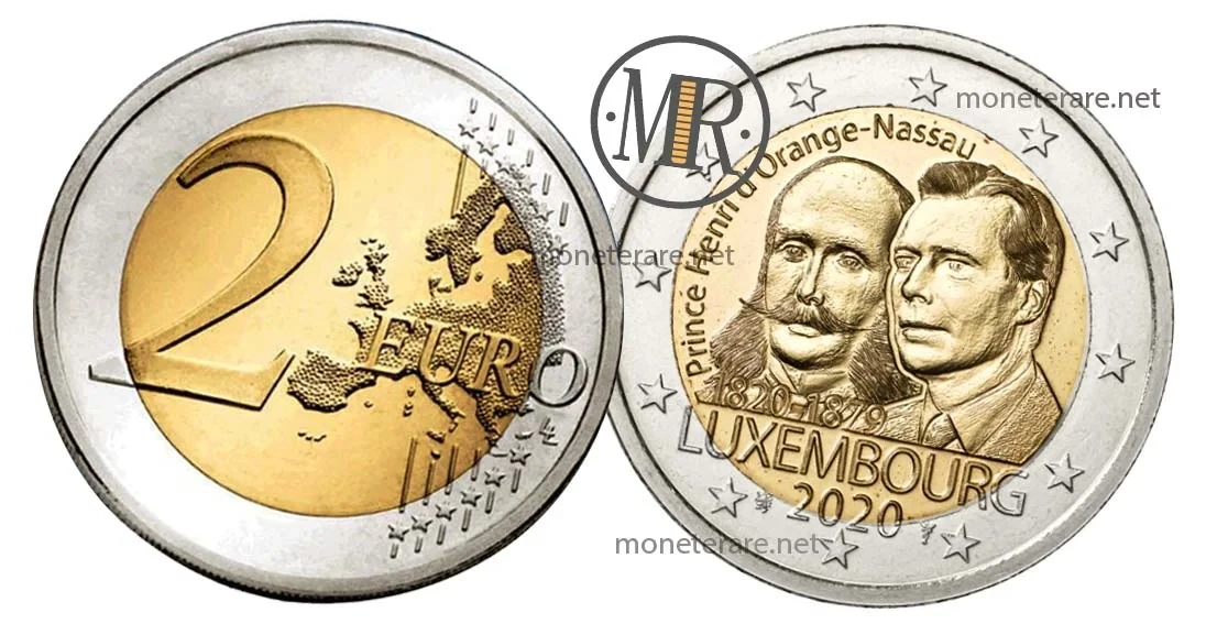2-Euro-Gedenkmünze Luxemburg 2020 200 Jahre Prinz Henri