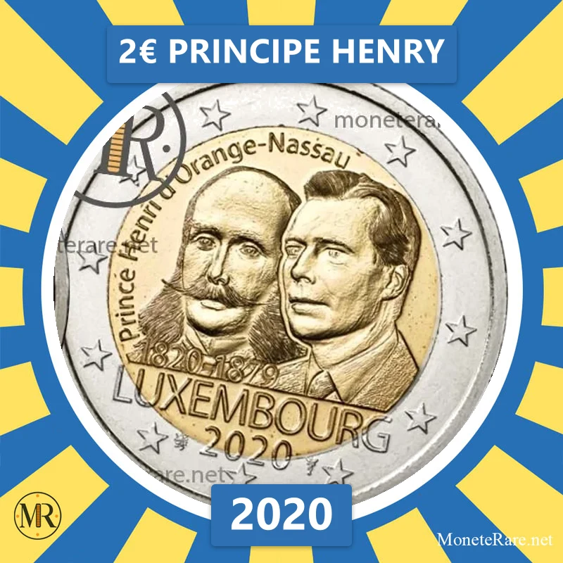 Luxemburg 2€ Principe Henry 2020 (Münzfoto)