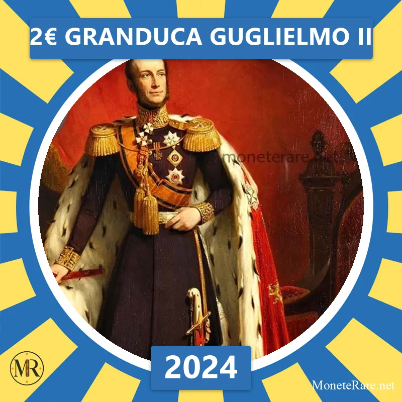 Luxemburg 2€ Granduca Guglielmo II 2024 (Münzfoto)