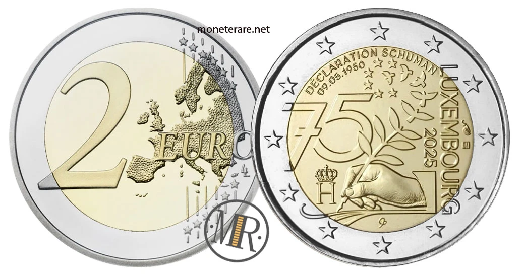Estland 2-Euro-Gedenkmünze 2025 – Dichiarazione Schuman
