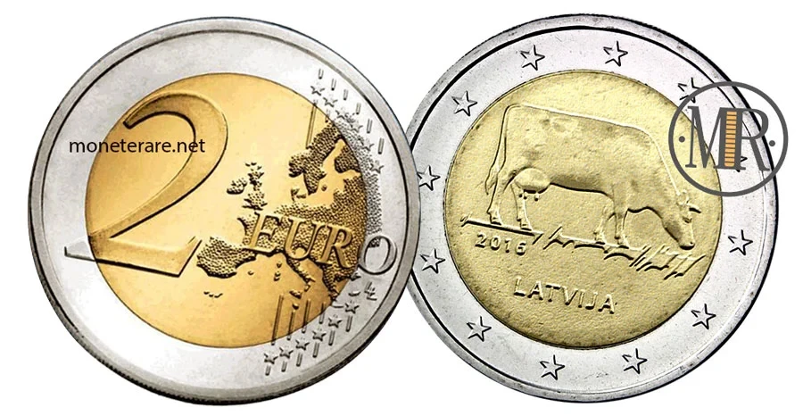 2 Euro Gedenkmünzen Lettland 2016 - Lettische Kuh