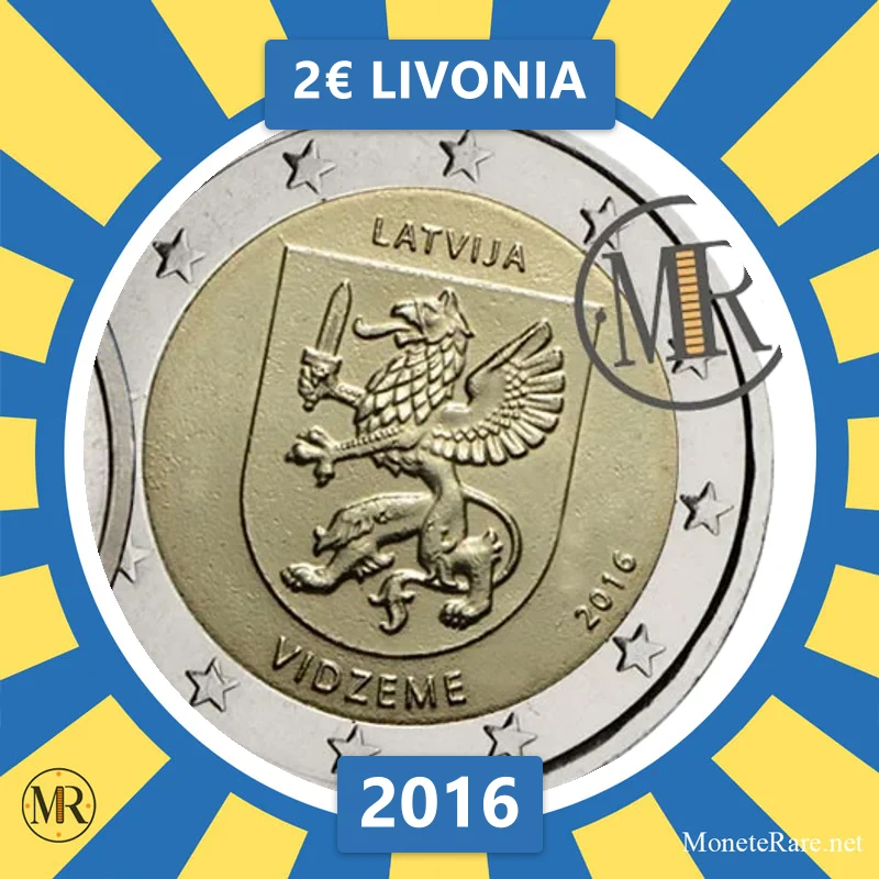 Lettland 2€ Livonia 2016 (Münzfoto)