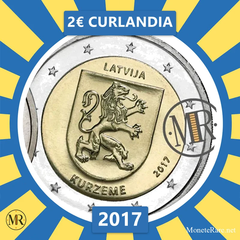 Lettland 2€ Curlandia 2017 (Münzfoto)