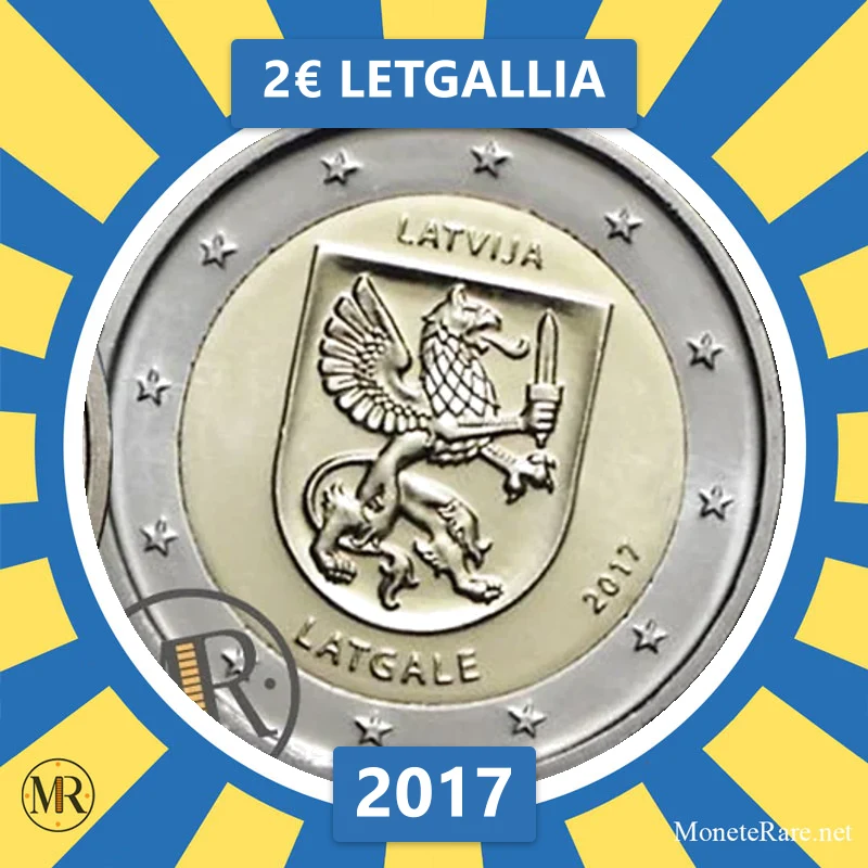 Lettland 2€ Letgallia 2017 (Münzfoto)
