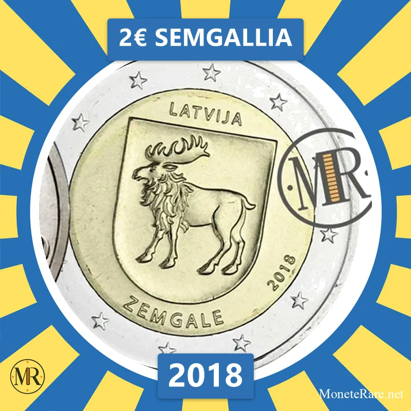 Lettland 2€ Semgallia 2018 (Münzfoto)