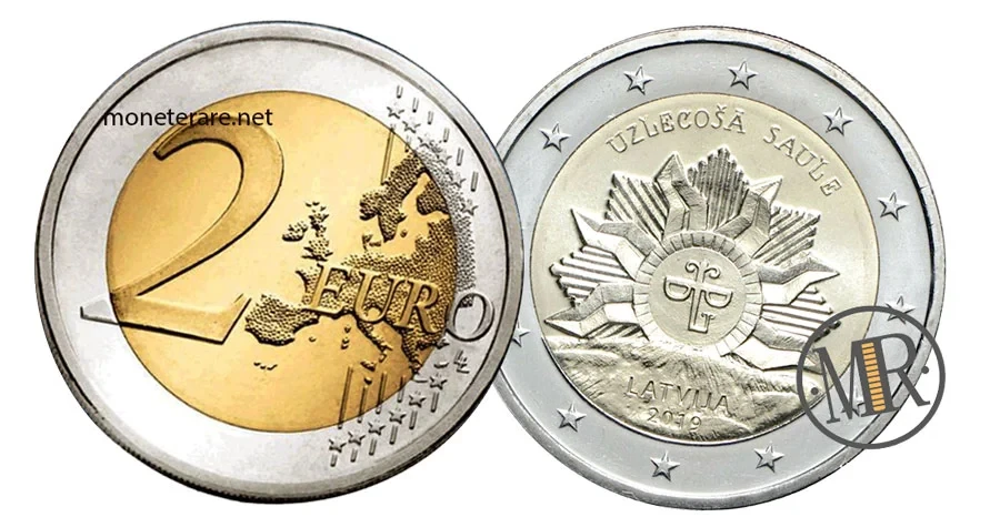 2 Euro Lettland Gedenkmünze 2019 - Die aufgehende Sonne