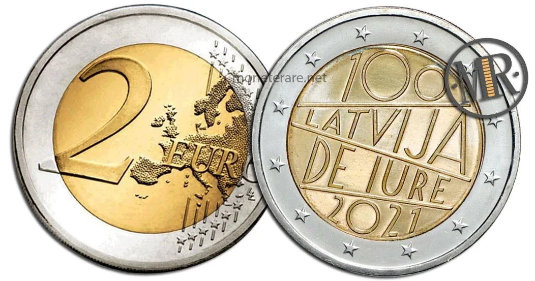 2 Euro Gedenkmünzen Lettland 2021 DE JURE