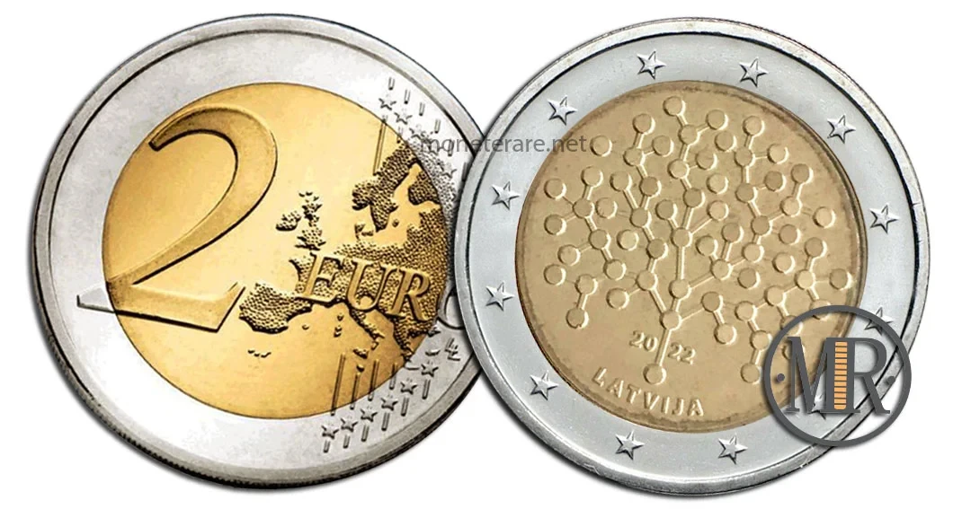 2 Euro Lettonia 2022 Educazione Finanziaria