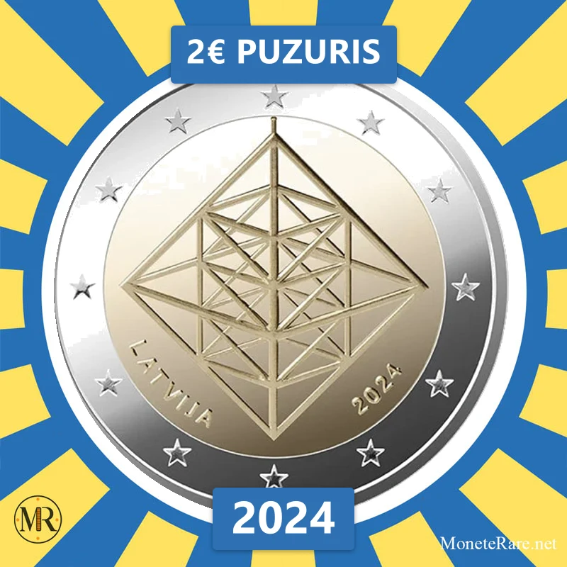 Lettland 2€ Puzuris 2024 (Münzfoto)