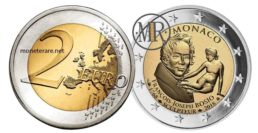 2 Euro Gedenkmünze Monaco 2018 François Joseph Bosio