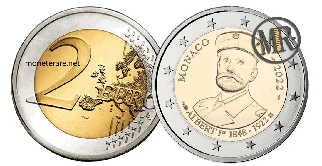 2-Euro-Gedenkmünze Monaco 2022 Albert I.