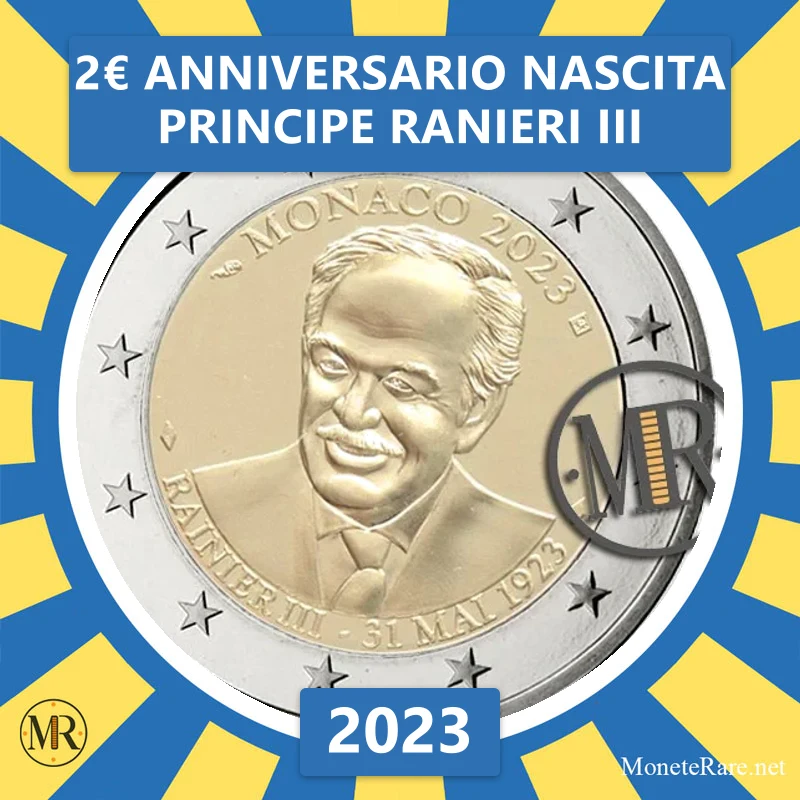 Estland 2€ Jubiläum der Geburt von Prinz Rainier III 2023 (Münzfoto)