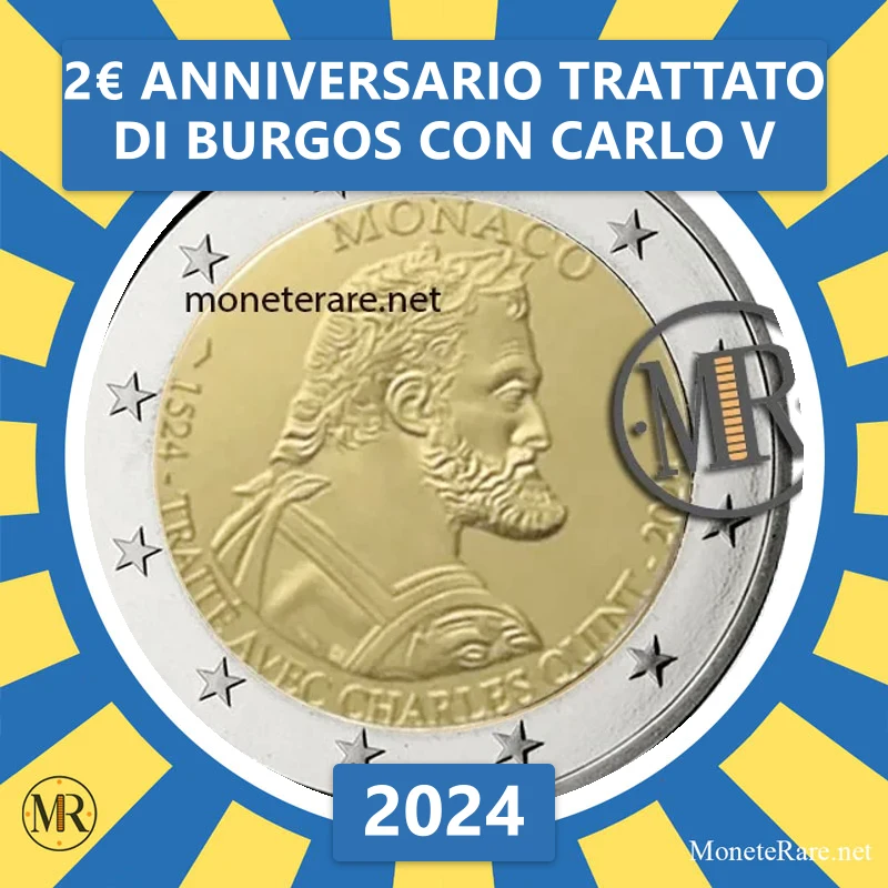 Estland 2€ Jubiläum des Vertrags von Burgos mit Karl V 2024 (Münzfoto)