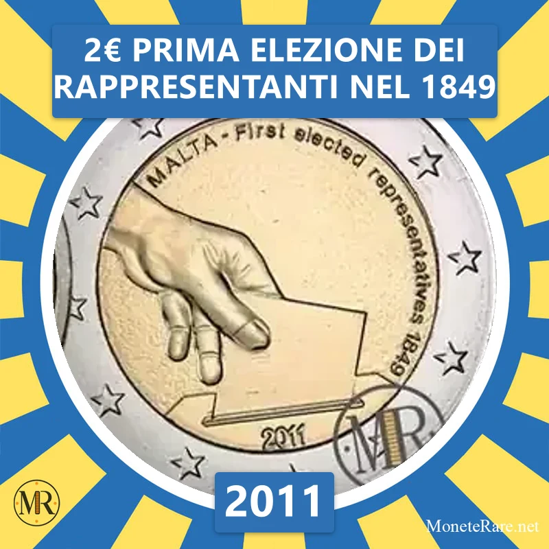 Malta 2€ Erste Wahl der Vertreter 1849 2011 (Münzfoto)