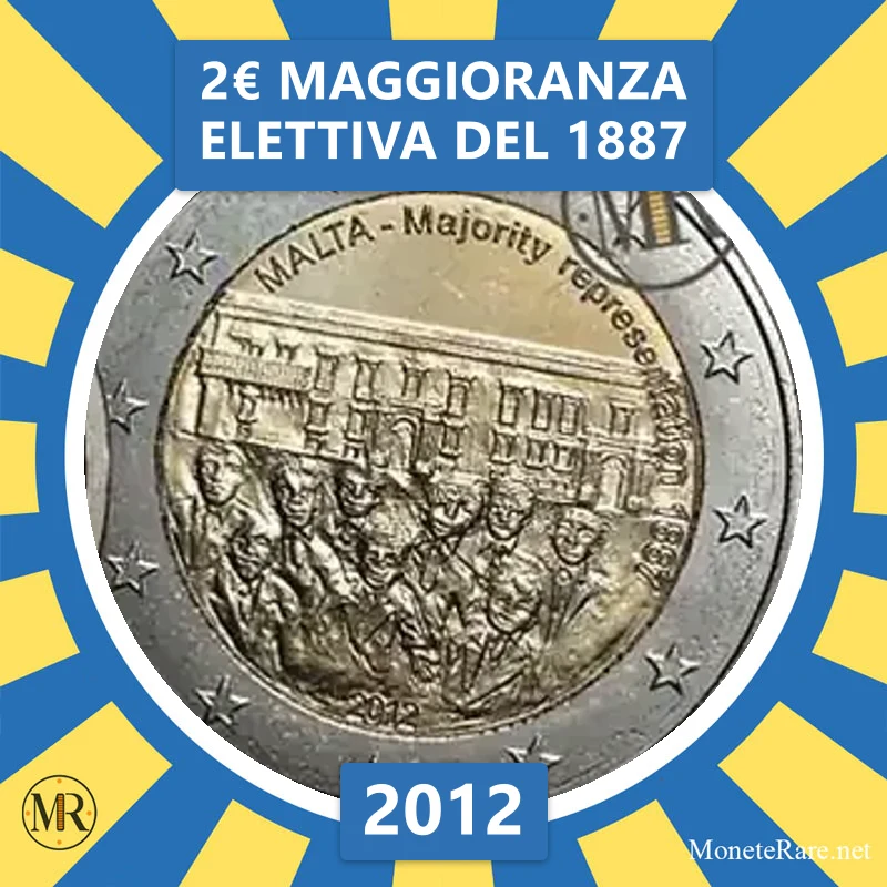 Malta 2€ Wahlrecht 1887 2012 (Münzfoto)