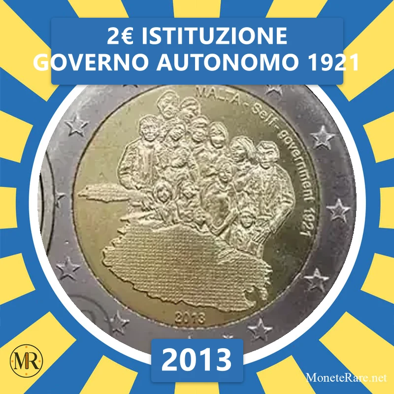Malta 2€ Istituzione Governo Autonomo 1921 2013 (Münzfoto)
