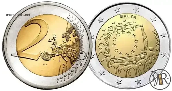 2 Euro Gedenkmünze Malta 2015 30. Jahrestag der europäischen Flagge