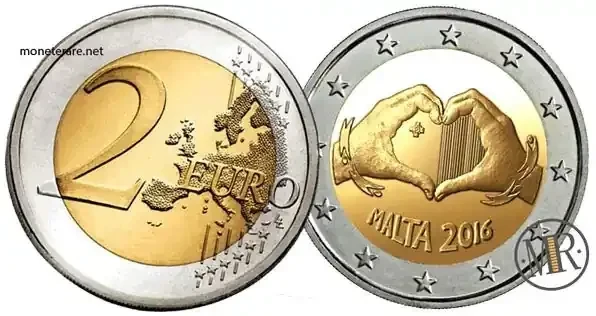 2-Euro-Gedenkmünze Malta 2016 Liebe