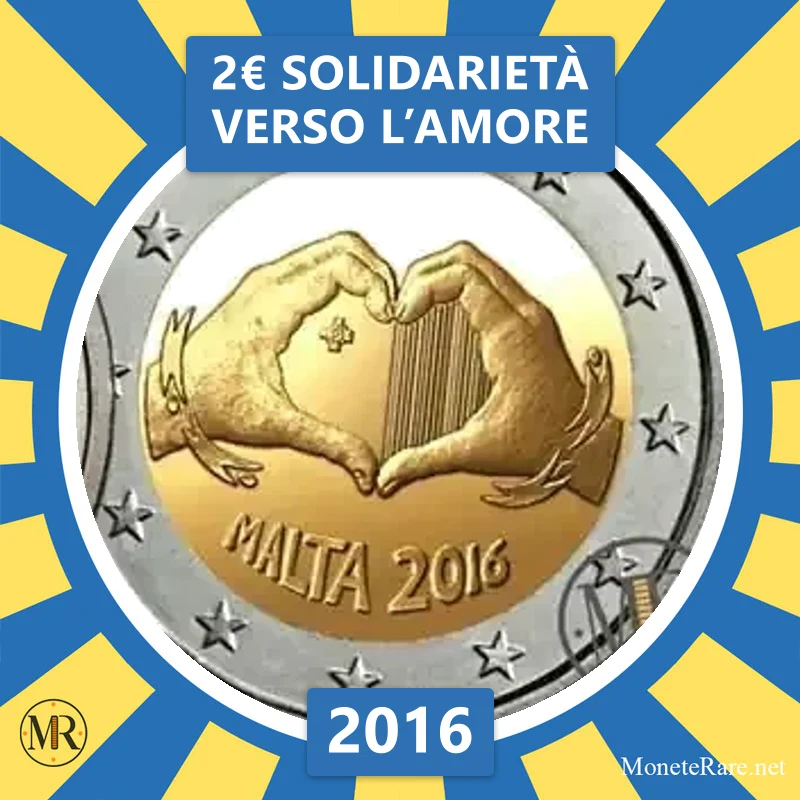Malta 2€ Solidarietà verso l’amore 2016 (Münzfoto)