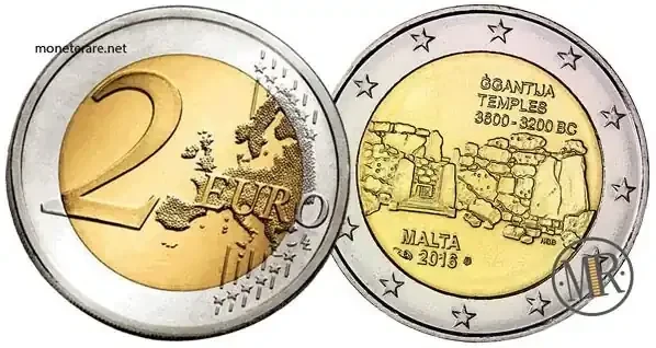 2 Euro Gedenkmünze Malta 2016 Tempel von Gigantia