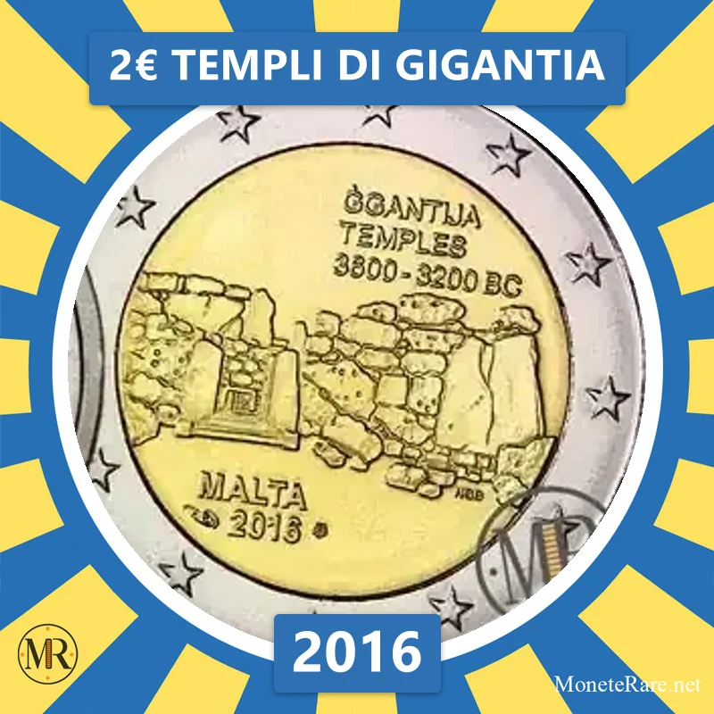 Malta 2€ Templi di Gigantia 2016 (Münzfoto)