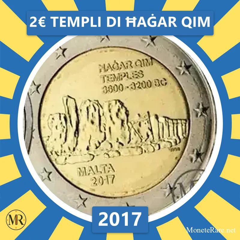 Malta 2€ Templi di Ħaġar Qim 2017 (Münzfoto)