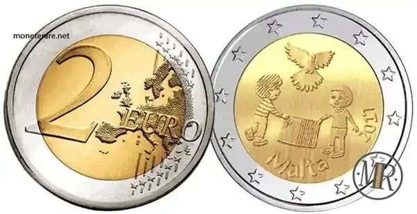 2 Euro Gedenkmünze Malta 2017 Frieden