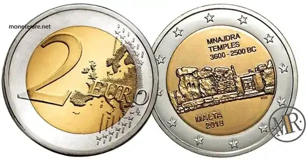 2-Euro-Gedenkmünze Malta 2018 Tempel von Mnajdra