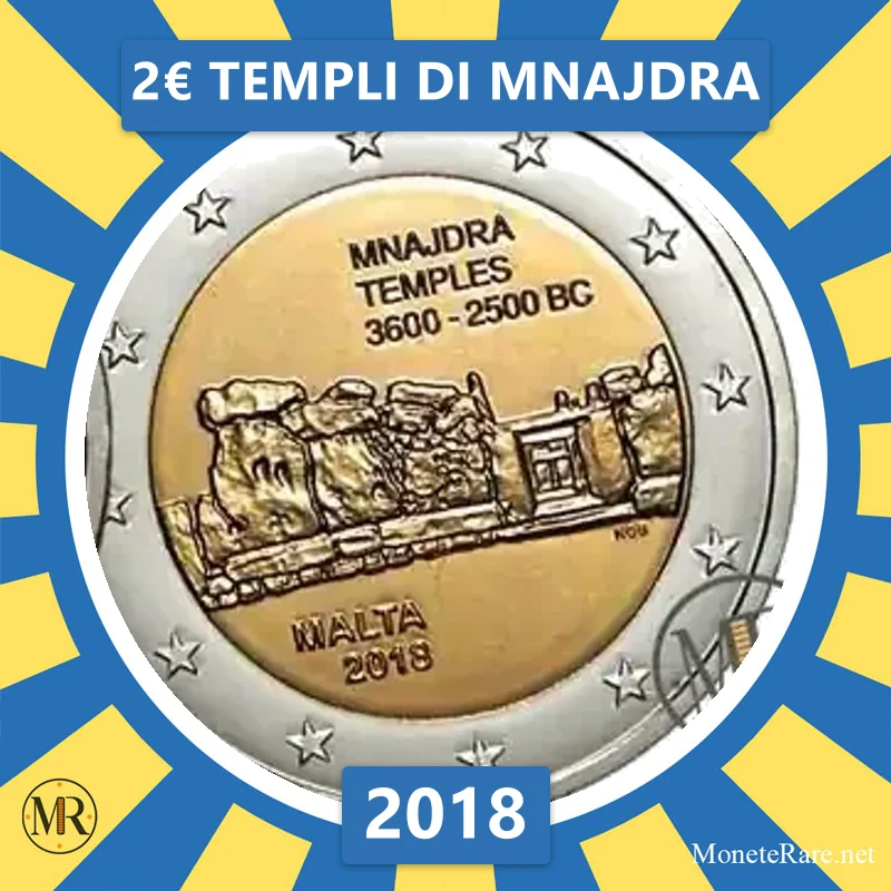 Malta 2€ Templi di Mnajdra 2018 (Münzfoto)