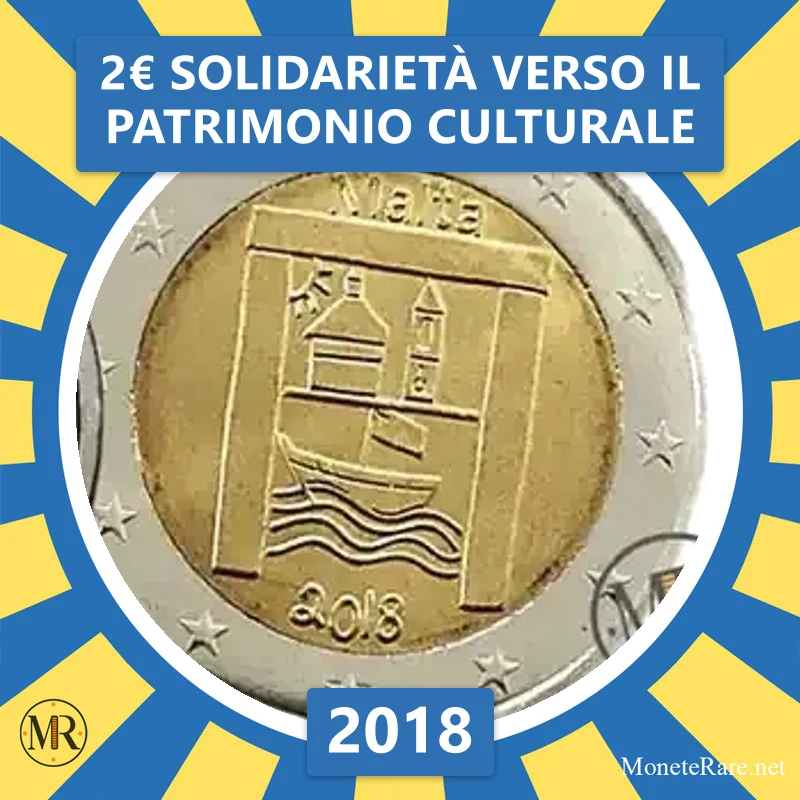 Malta 2€ Solidarietà verso il Patrimonio Culturale 2018 (Münzfoto)