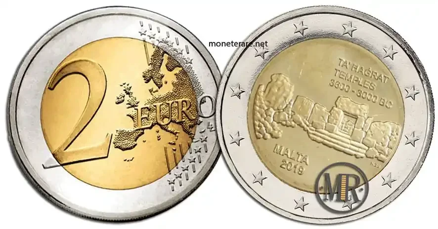 2 Euro Malta 2019 Tempel von Ta Hagrat