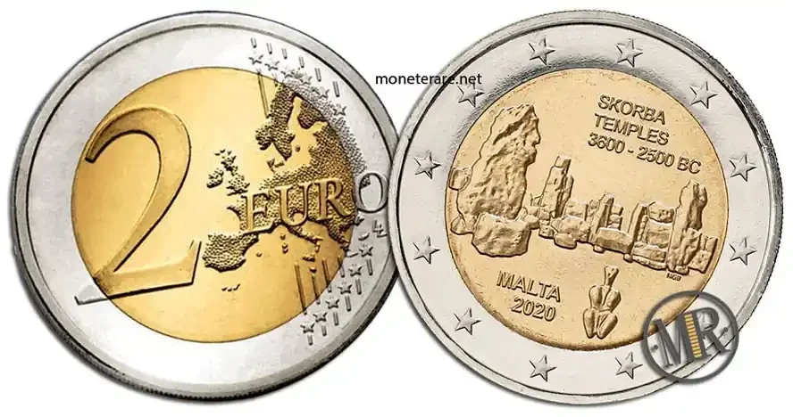 2-Euro-Gedenkmünze Malta 2020 Tempel von Skorba